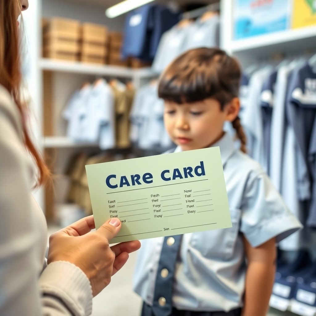 Care cards for uniforms