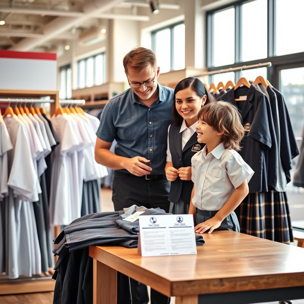 School uniforms display